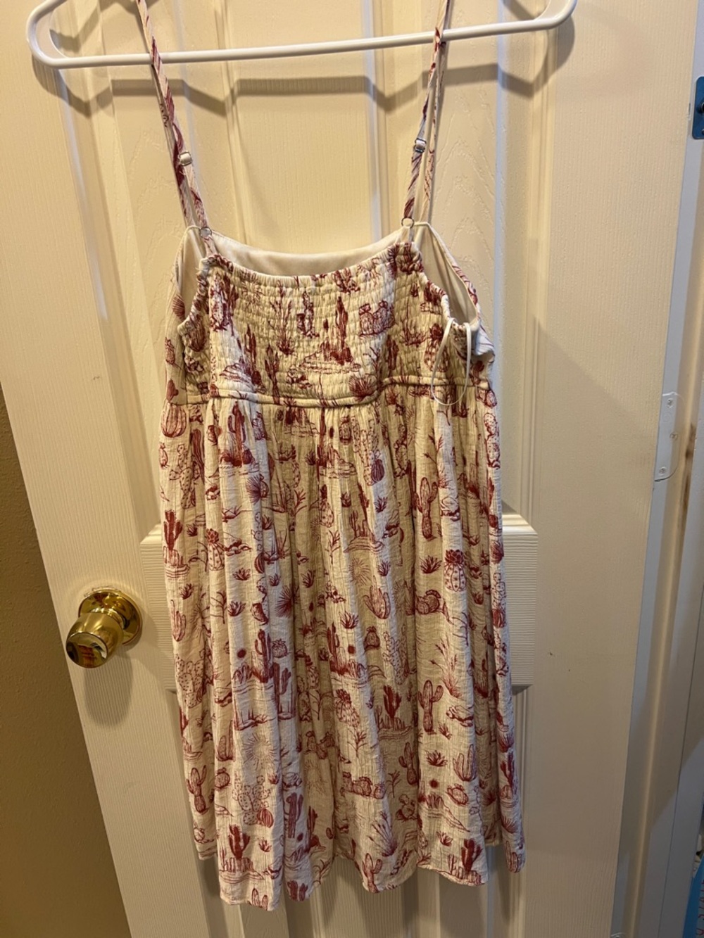 Cream and Pink Spaghetti-Strap Sundress - Picture 3 of 4